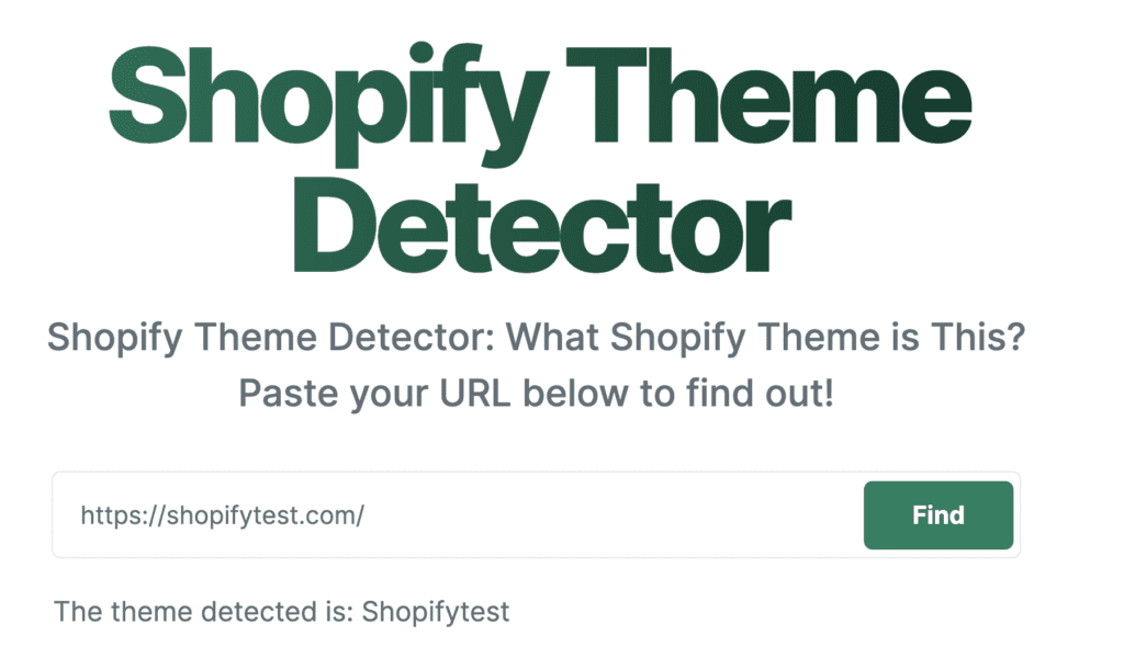 AfterSell Shopify Theme Detector tool preview